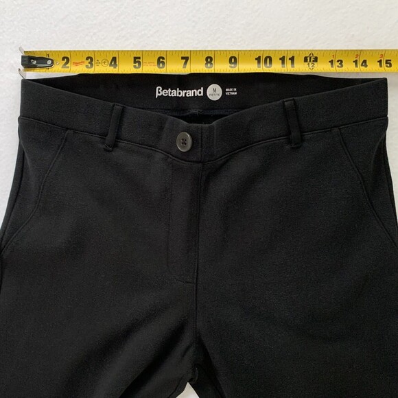 Betabrand Yoga Dress Pants Bootcut Medium Petite Pull On Black Stretch High Rise - Picture 7 of 11